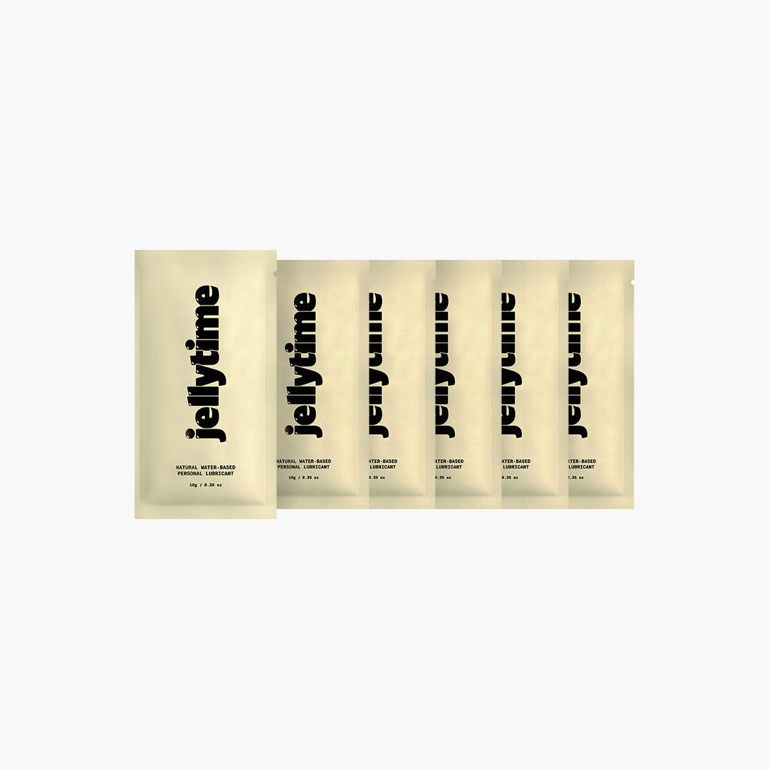 Jellytime Natural Water-Based Personal Lubricant 10mL Sachet - Set of 6