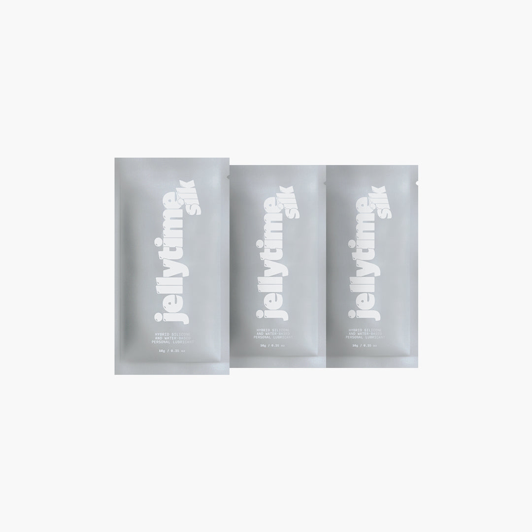Jellytime Silk Hybrid Silicone and Water-based Personal Lubricant 10mL Sachet - Set of 3