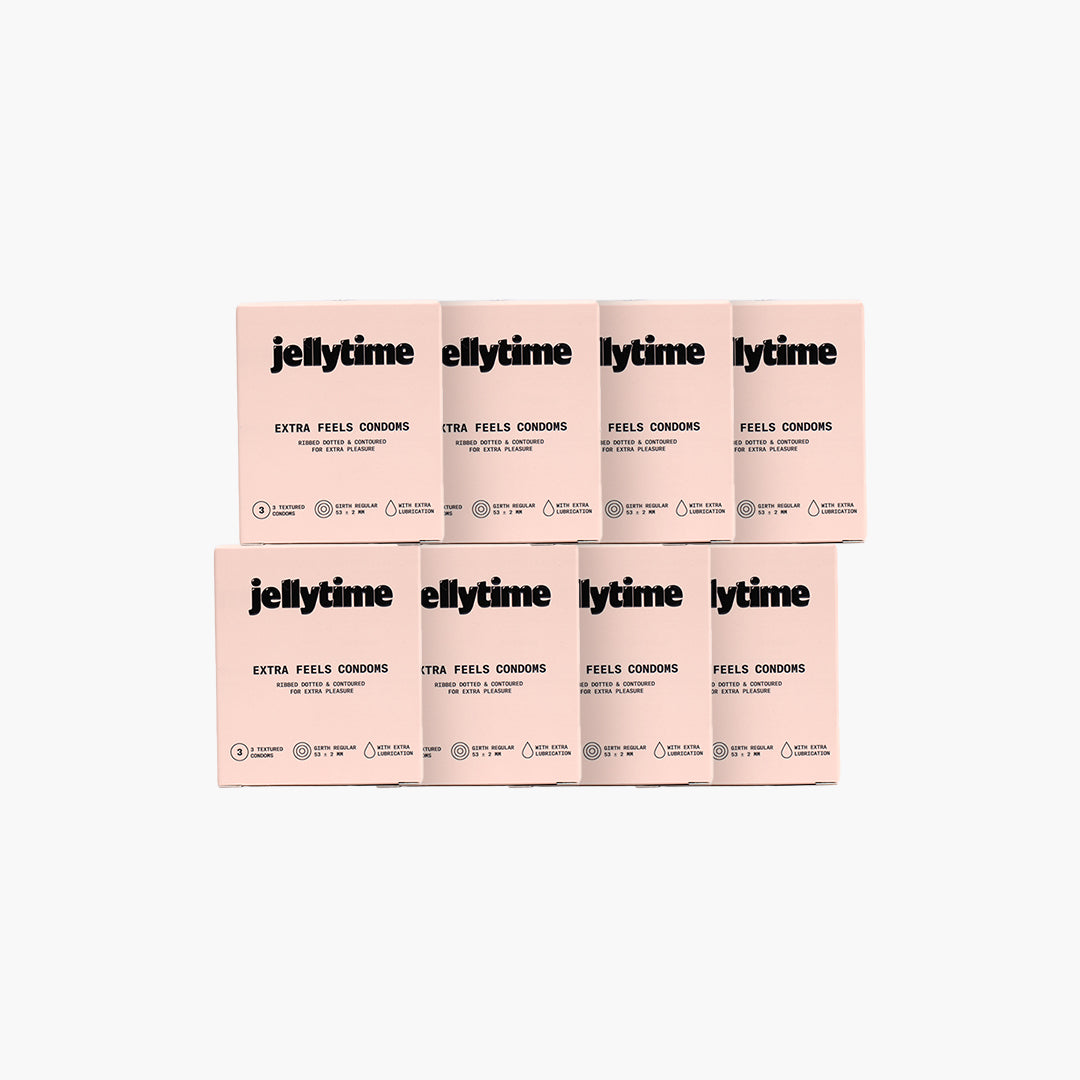 Jellytime Extra Feels Condoms 3s (Set of 8) | 24 Condoms